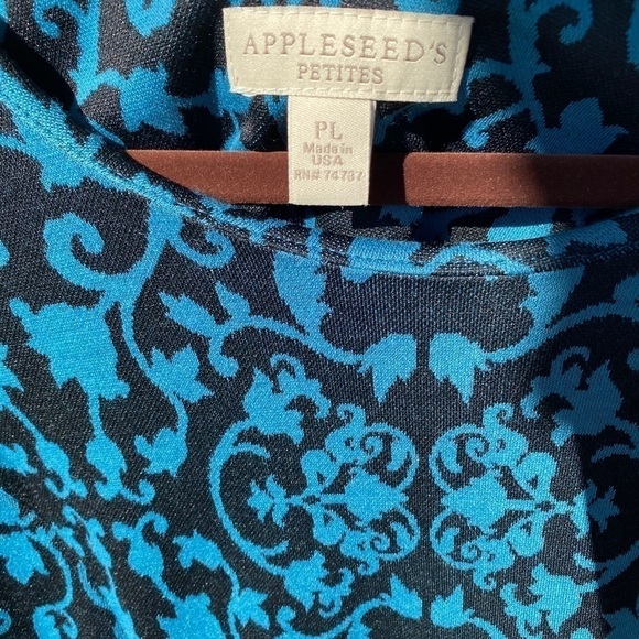 Appleseed a-line blue/black dress sz-pl - Picture 4 of 5